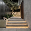 Outdoor embedded LED strip lights waterproof recessed stair tread lighting — 10 to 33 ft