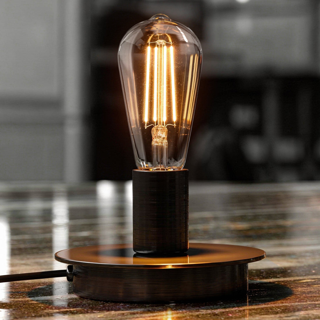 Vintage Edison LED bulbs E26 standard base ST19 2700K warm white 60W equivalent 4-pack