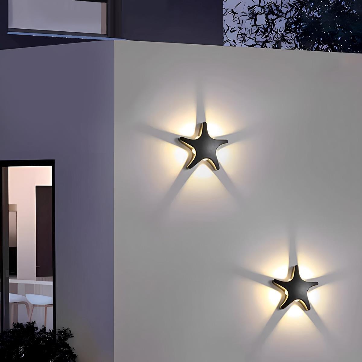 Animal shape outdoor LED wall light butterfly waterproof modern IP54 — black white gold sets