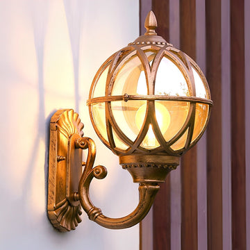 Bird's nest outdoor wall light lantern vintage black bronze waterproof — 8 to 12 inch sets